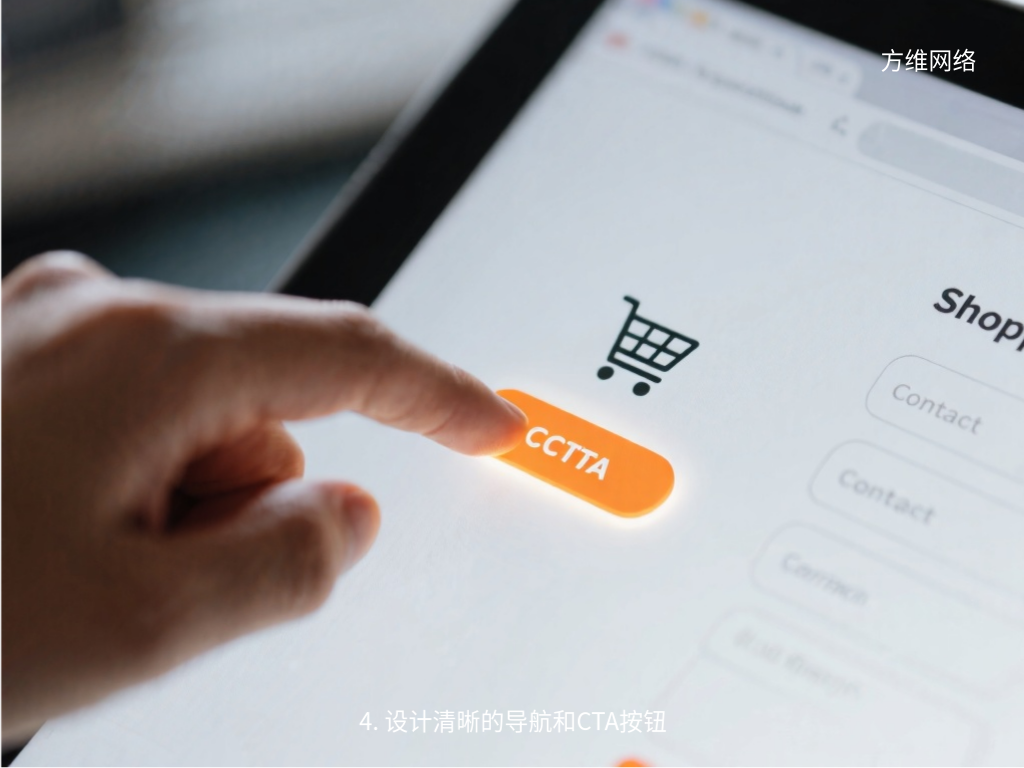 4. 設(shè)計清晰的導(dǎo)航和CTA按鈕