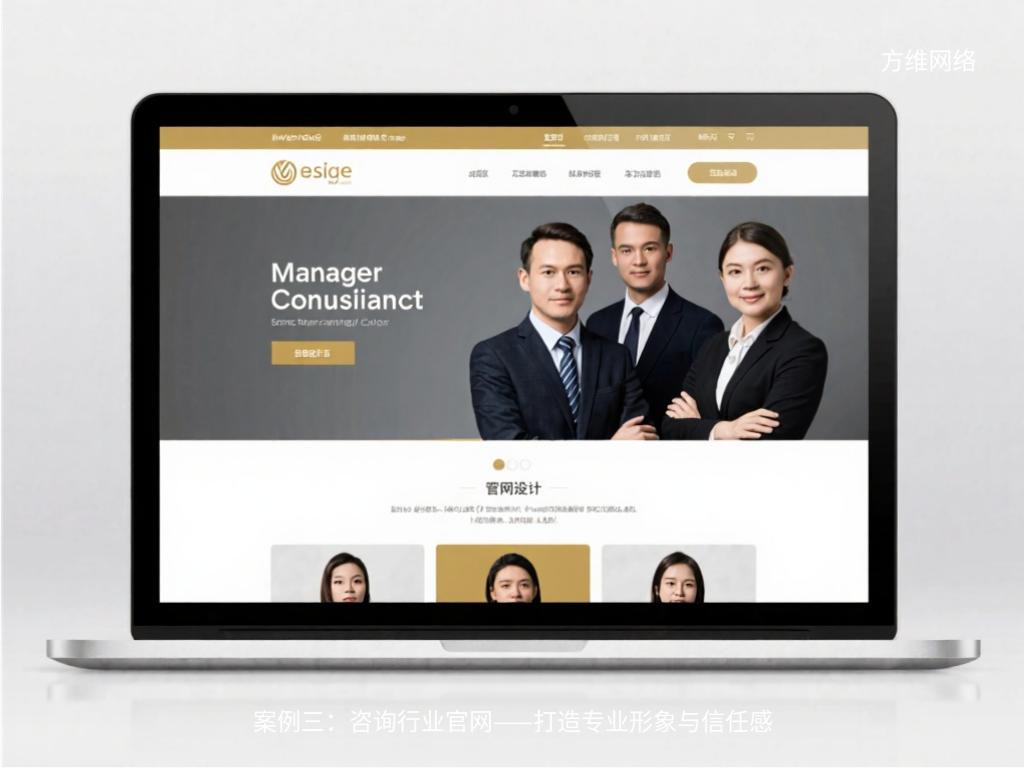 案例三：咨詢行業(yè)官網(wǎng)——打造專業(yè)形象與信任感